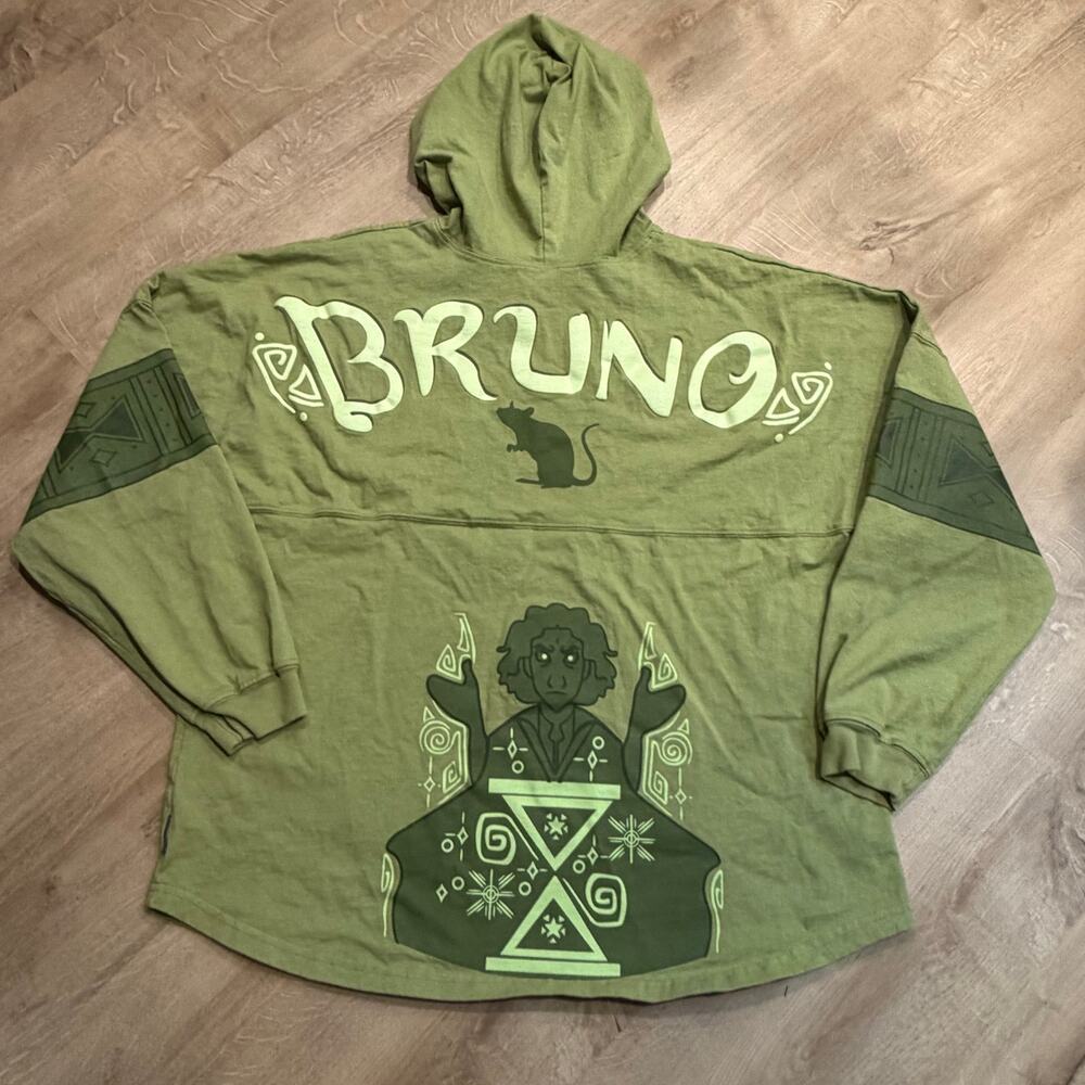 Disney Spirit Jersey Hoodie Long Sleeve Adult XXL 2XL Bruno Encanto Glow in Dark